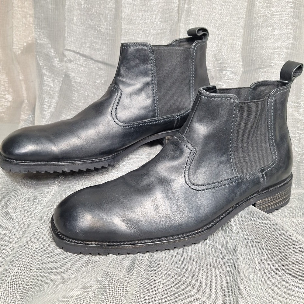 Rush Fairfax 11.5 Black Chelsea Ankle Boots‎ Gordon Rush Men's Size 11 1/2 M NEW